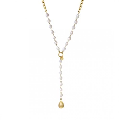 Pearl Icon Necklace Gold