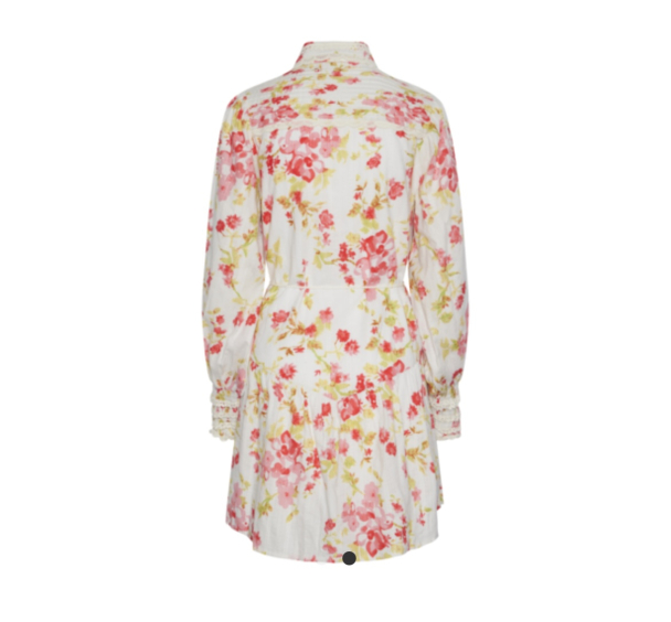 Somelli Shirt Dress - Birch/Red Flowers - Image 2