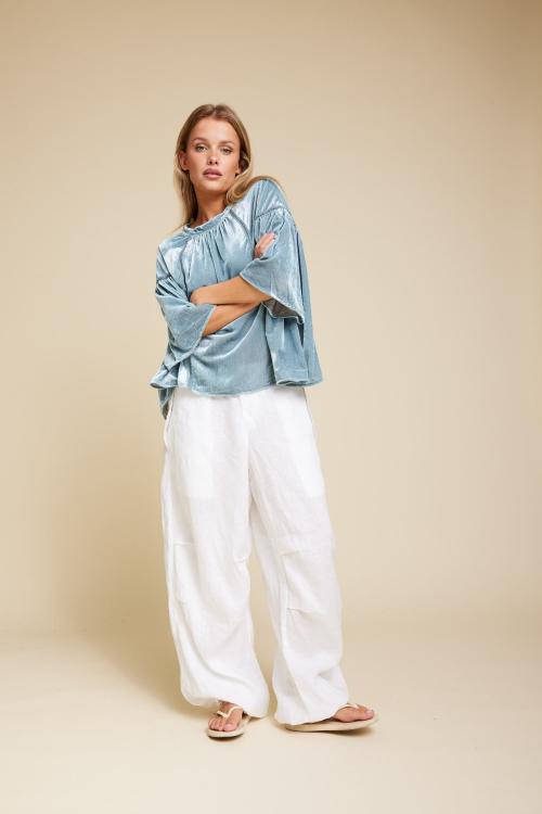 Buster Linen Trouser - White