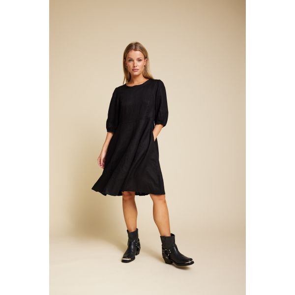 New Saint Linen Dress - Black