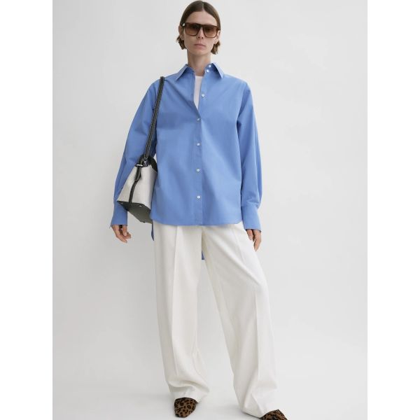 Kimono-Sleeve Poplin Shirt