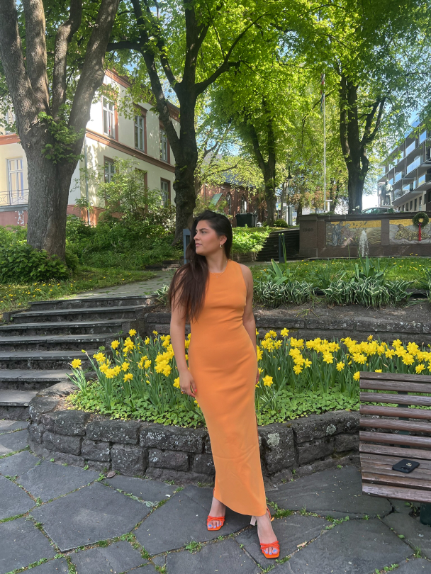 Mariel Long Dress - Apricot Tan - Image 4