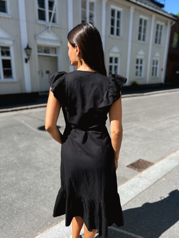 Valeria Dress - Liquorice Linen - Image 3