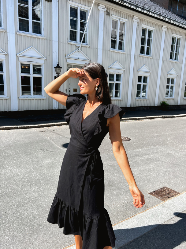 Valeria Dress - Liquorice Linen - Image 4