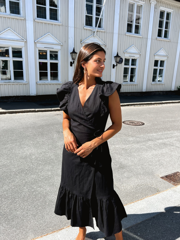 Valeria Dress - Liquorice Linen - Image 5