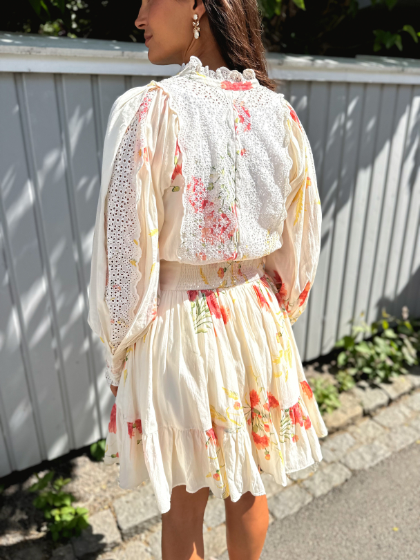Cotton Slub Mini Dress - Straw - Image 3