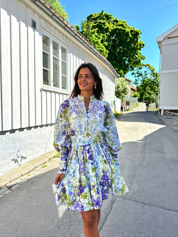 Cotton Slub Mini Dress - Blossom - Image 7