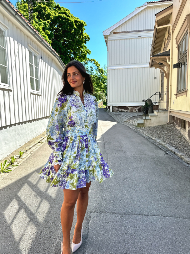 Cotton Slub Mini Dress - Blossom - Image 8