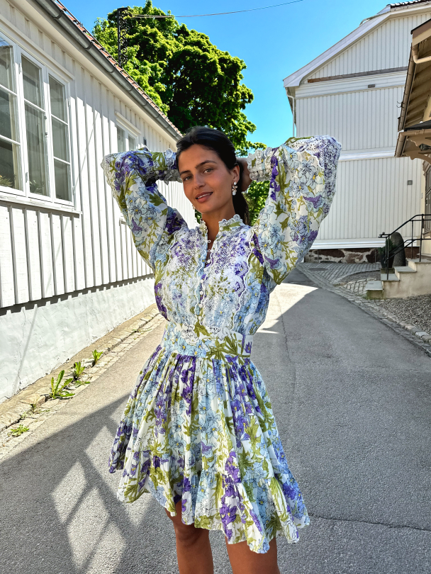 Cotton Slub Mini Dress - Blossom - Image 9