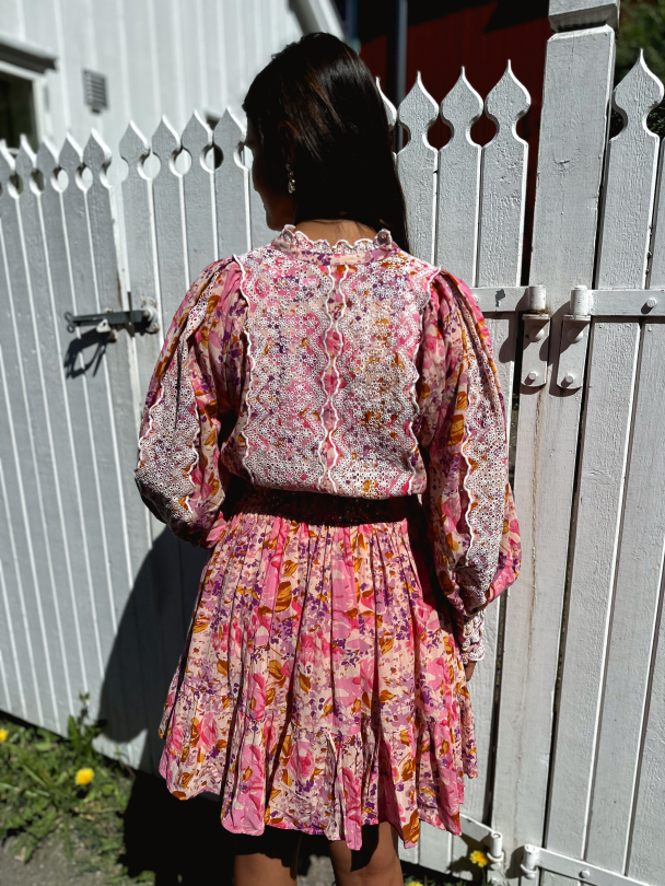 Cotton Slub Mini Dress - Hydrangea - Image 3