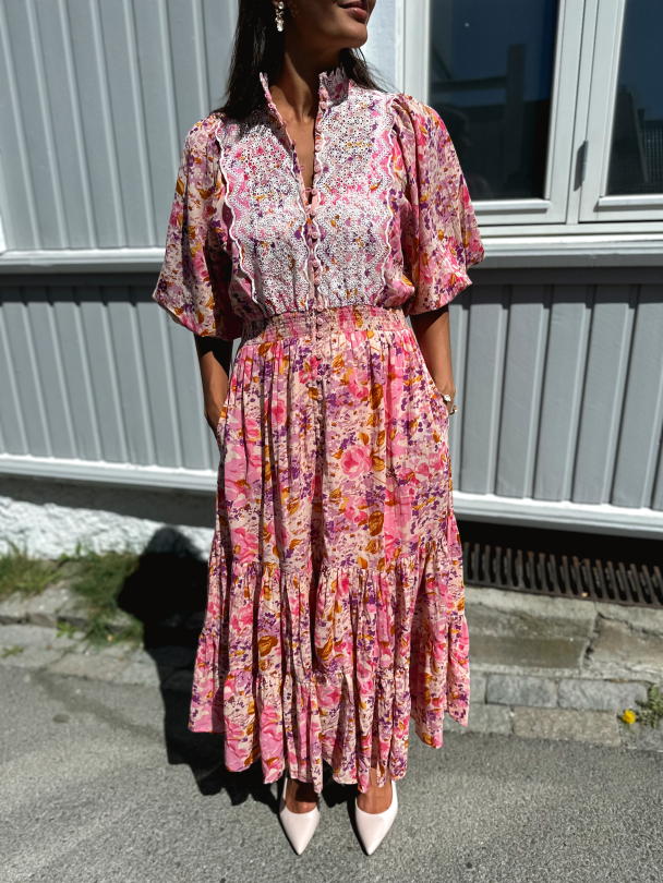 Cotton Slub Midi Dress - Hydrangea - Image 1