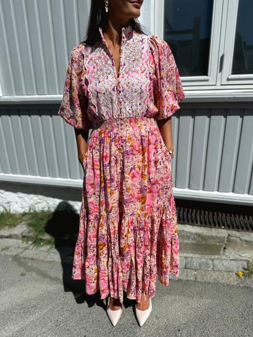 Cotton Slub Midi Dress - Hydrangea