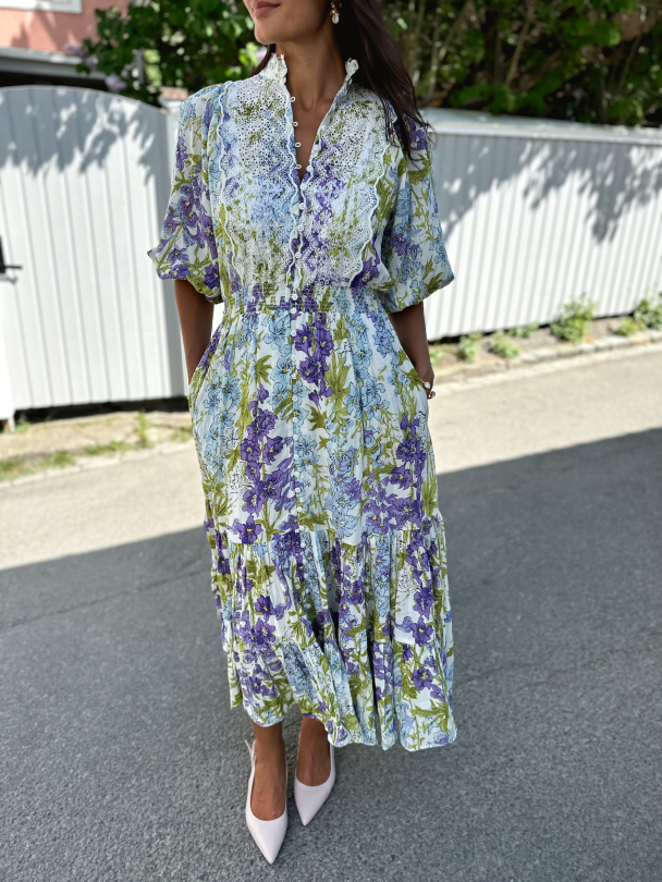 Cotton Slub Midi Dress - Blossom - Image 1