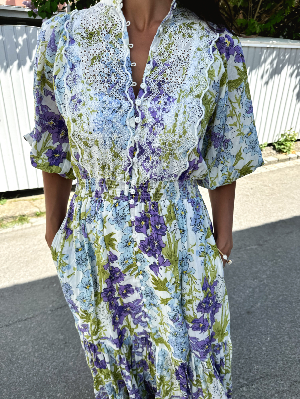 Cotton Slub Midi Dress - Blossom - Image 3