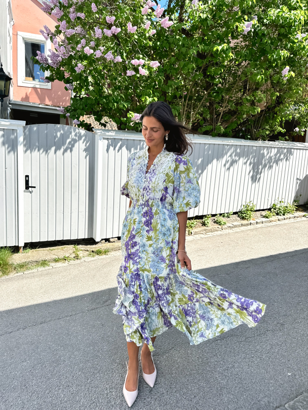 Cotton Slub Midi Dress - Blossom - Image 5