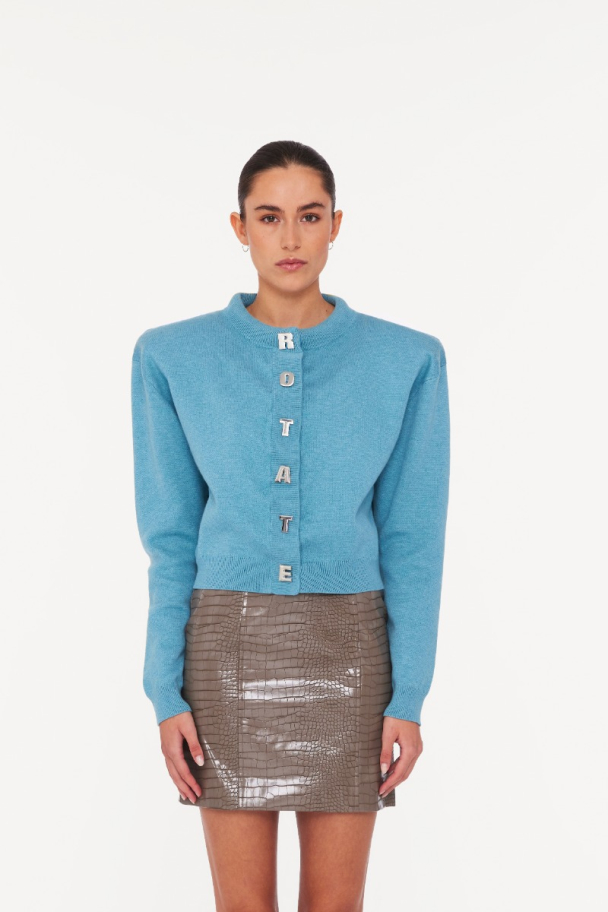 Firm Knit Cardigan - Blue Topaz - Image 5