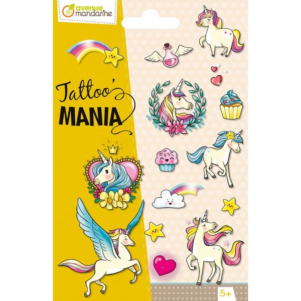 Tattoo Mania Tatovering Unicorns Avenue Mandarine