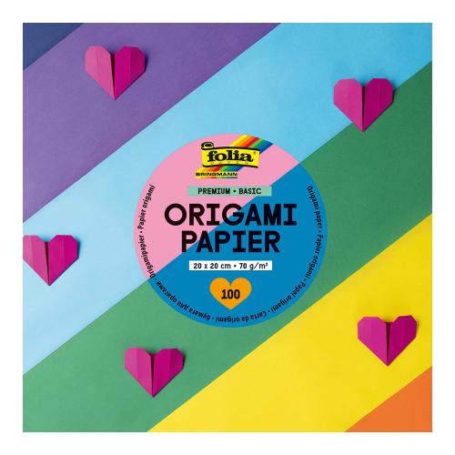 Folia Premium Origamipapir 20x20cm 100ark – BASIC