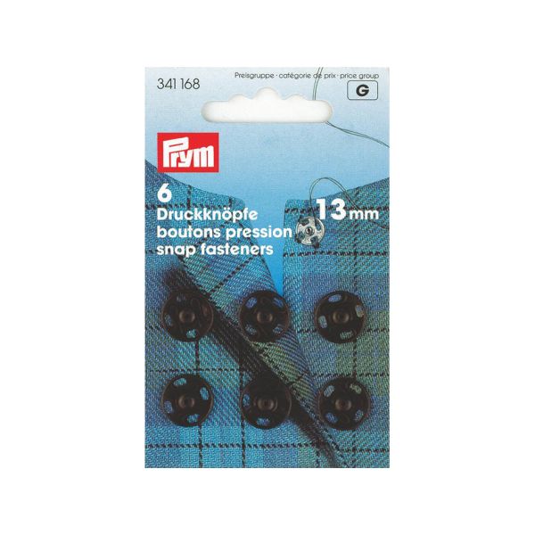 Prym Patentknapper 13mm 6stk – Sort