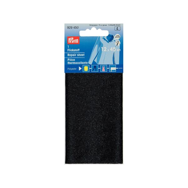 Prym Reparasjonsstoff Polyester – 12x45cm – Sort