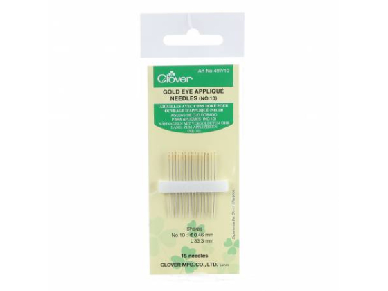 497CV-10 Clover Applique Needles Size 10 15ct 