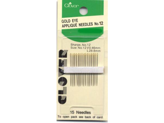 496-12 Gold Eye Between / Quilting Needles Size 12 15ct 