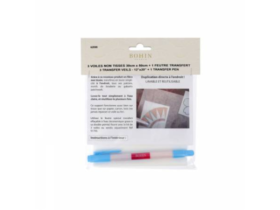 62595 Veil Transfer Mesh 12in x 20in With Water Soluble Transfer Pen