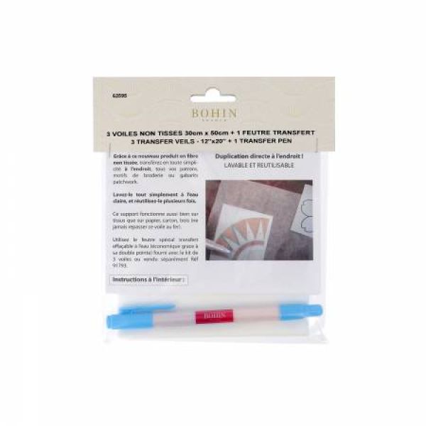 62595 Veil Transfer Mesh 12in x 20in With Water Soluble Transfer Pen