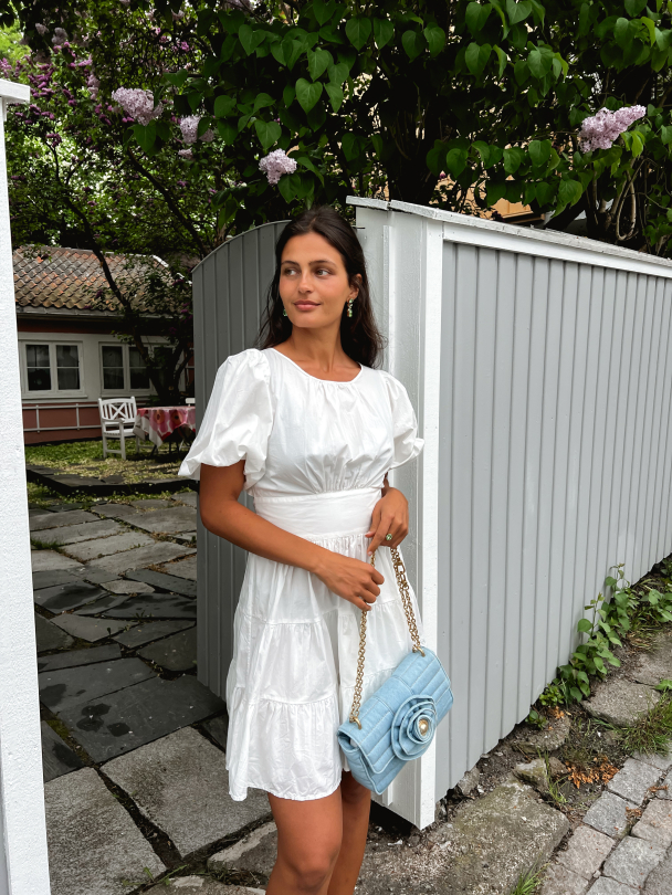 Poplin Mini Dress - White - Image 4