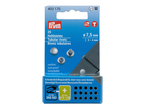403170 HULNITTER Ø 7,5MM/H 3-4MM SØLV (25 SÆT)