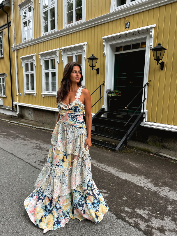Cotton Slub Flounce Dress - Botanic - Image 7