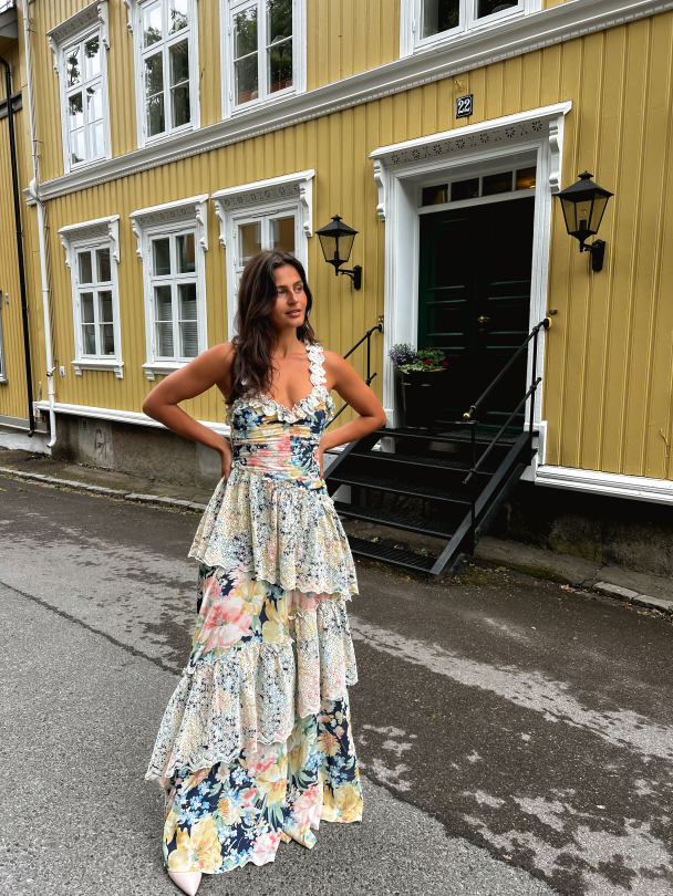 Cotton Slub Flounce Dress - Botanic - Image 8