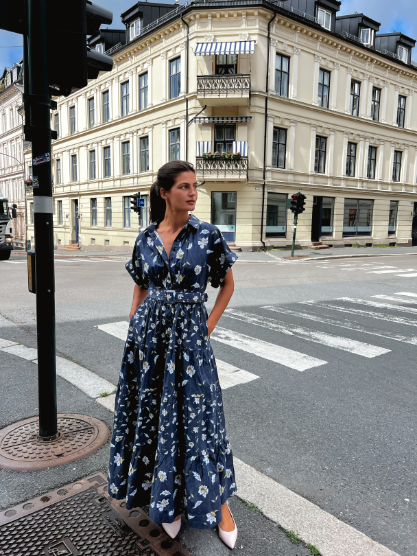 Poplin Shirt Dress - Night Combo - Image 3