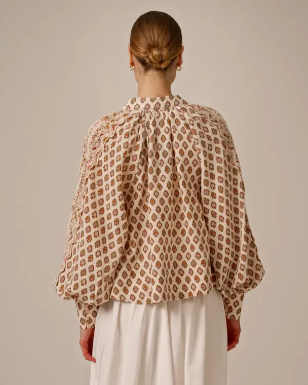 Cotton Slub Top - Paisley - Image 4