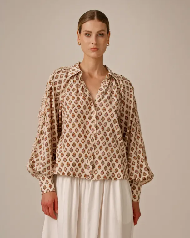Cotton Slub Top - Paisley - Image 5