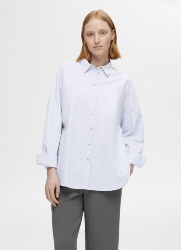 Nova Oxford Shirt - Bright White Endless sky - Image 3