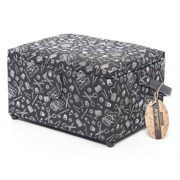 9394   SY BOKS SORT M/PRINT 19X26X14,5CM