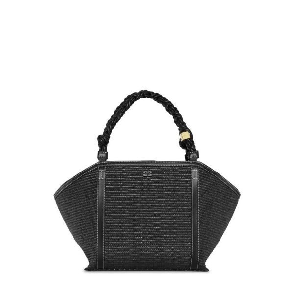 Ganni Bou Medium Tote Raffia