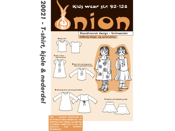 20021  ONION KIDS T-SHIRT, KJOLE & NEDERDEL