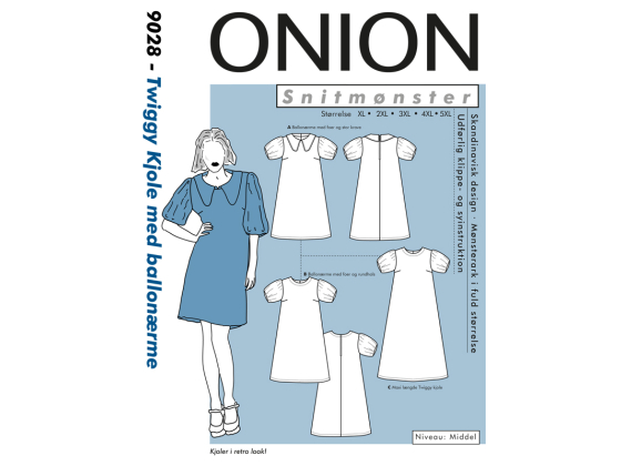 9028  ONION PLUS, TWIGGY KJOLE MED BALLONÆRME