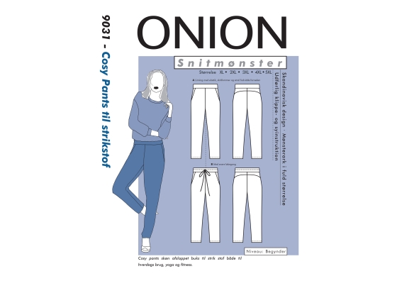 9031  ONION PLUS, COSY PANTS TIL STRIKSTOF
