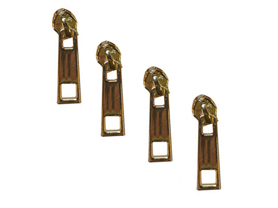 PUL/GO  Gold Zipper Pulls, Pack of 4