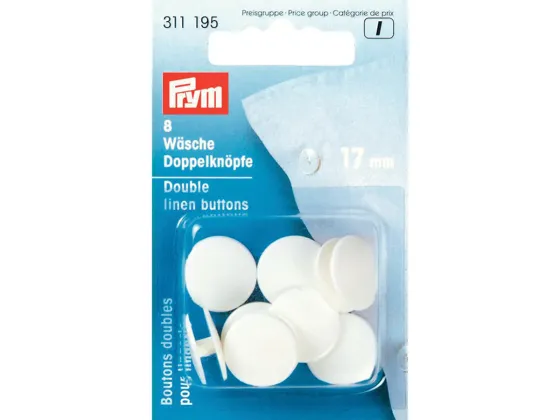 311195  Prym doble knapper hvit 