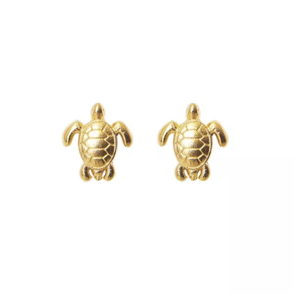 Turtle Earrings Gold 