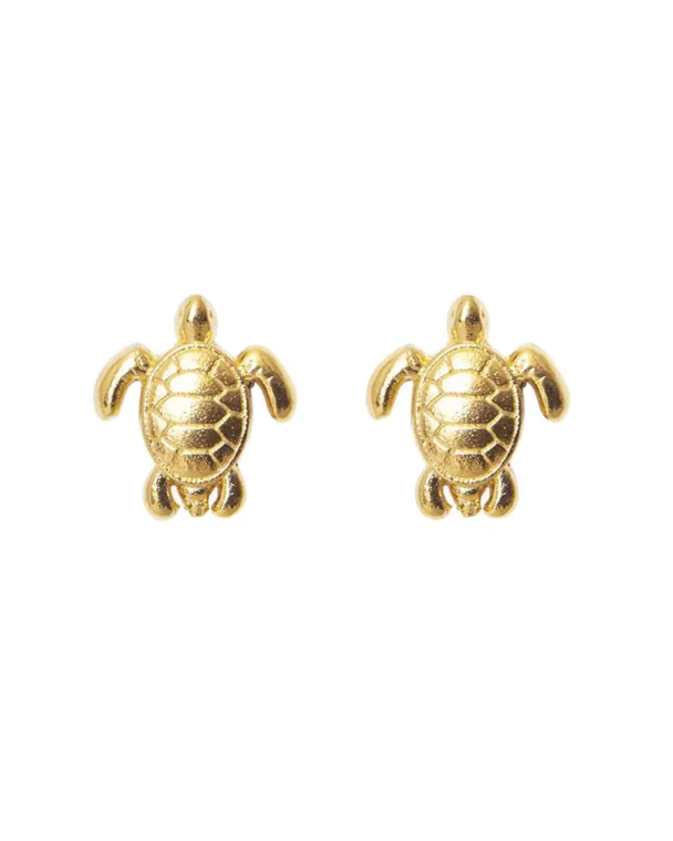 Turtle Earrings Gold  - Image 1