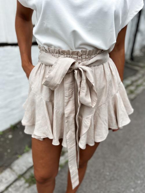 Linen Skirt Shorts - Beach Beige