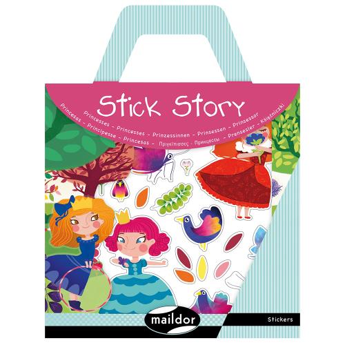 Stick story Klistremerker og hefte – 15×19,5cm – Prinsesse