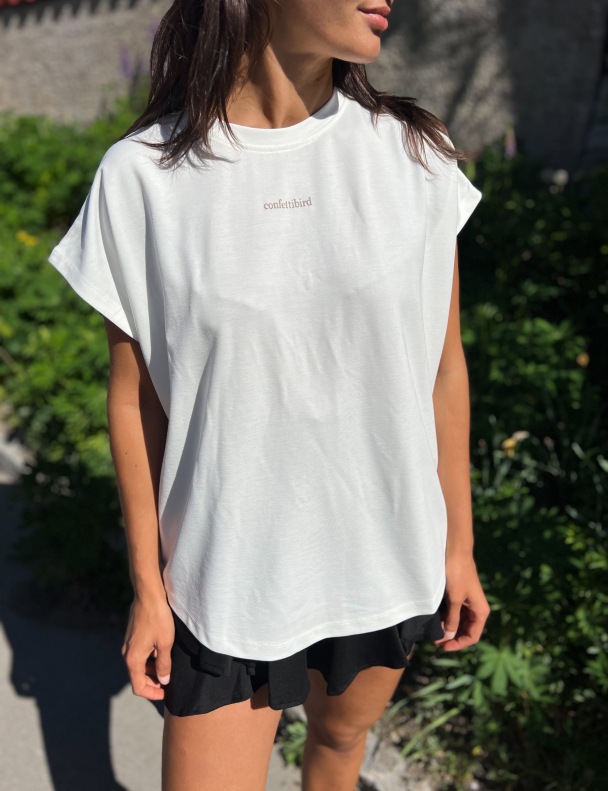 Confettibird T-Shirt – White - Image 1