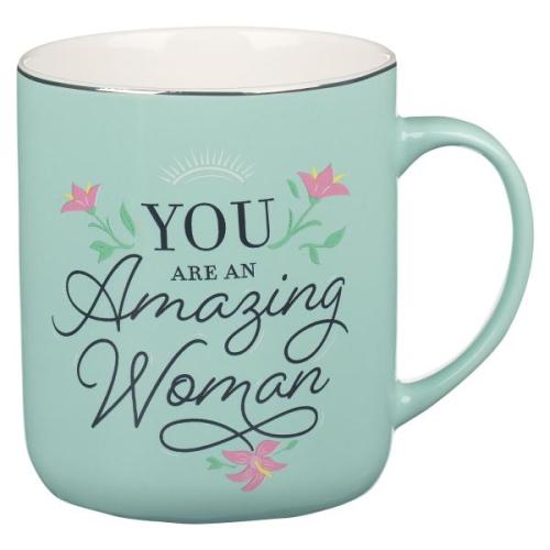 Kopp - You Are An Amazing Woman Teal Ceramic Coffee Mug