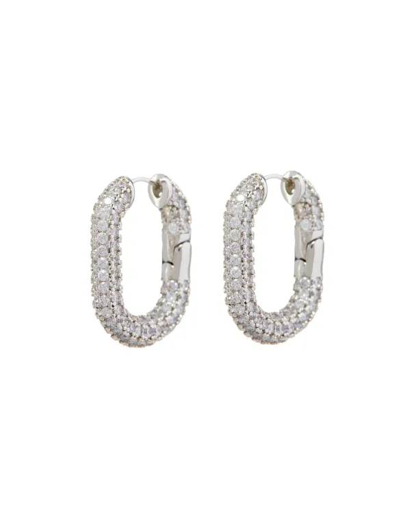 LUV AJ XL Pave Chain Link Hoops - Image 2